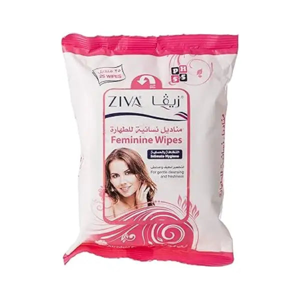 Ziva Feminine 25 Wipes Flow Pack Flip Top