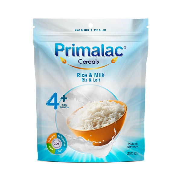 Primalac Cereals Rice &amp; Milk 4+ M250 G