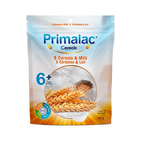 Primalac Cereals 5 Cereals, Honey &amp; Milk  6+m 250 G