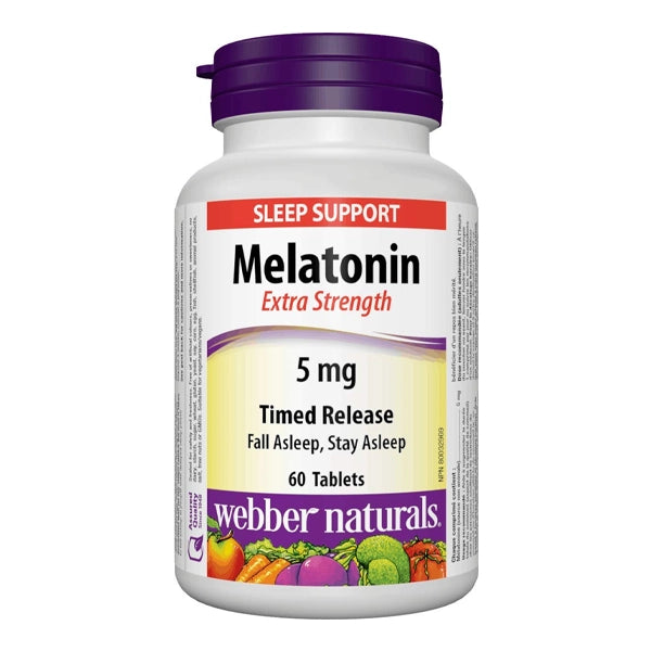 Webber Naturals Melatonin 5mg Extra Strength 60 Tab