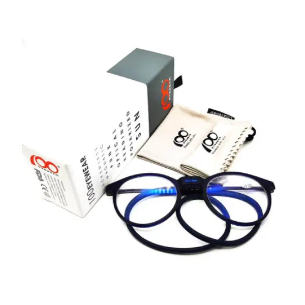100Eyewear Reading Glass Mag Round Blue(+2)