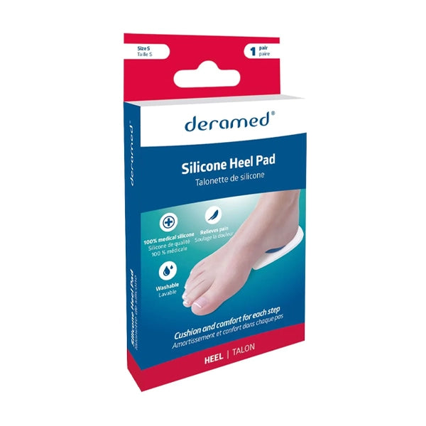 Deramed Silicone Heel Pad 1 Pair Size Large