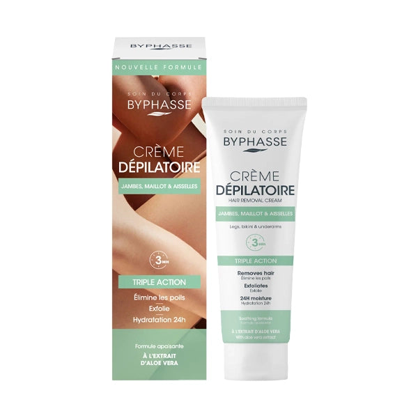 Byphasse Hair Removal Cream With Aloe Vera (legs,bikini,underarms) 125 Ml