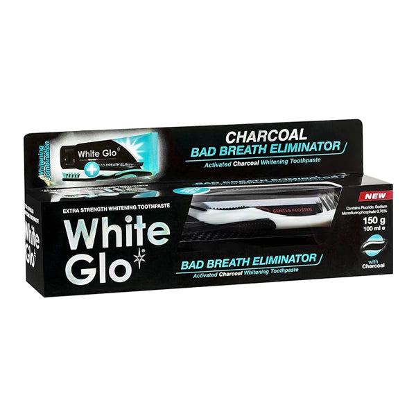 White Glo Activated Charcoal Bad Breath Toothpaste 100 Ml