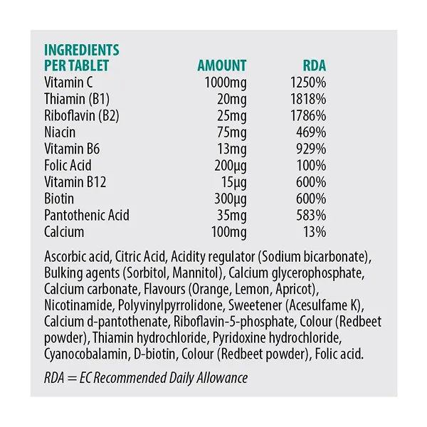 Sona Energise B Effervescent Tablets 20's