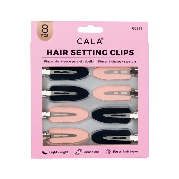 Cala Hair Setting Clips Black 8 Pcs