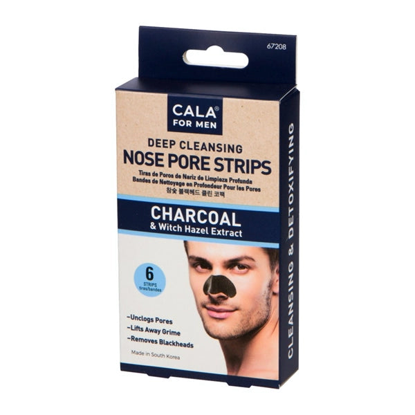 Cala Charcoal Nose Pore Strips For Men 6 Pcs