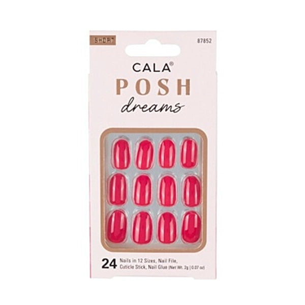 Cala Med Oval Red Nails 24 Pcs