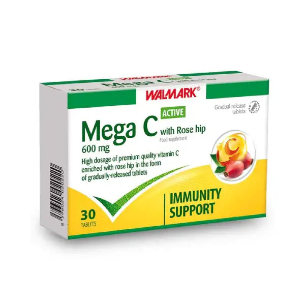Walmark Mega C Active W/rose Hip Tablet 600 Mg 30 Tab