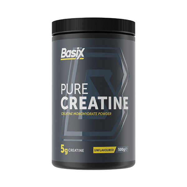 Basix Pure Creatine Unflavoured 500gm - enhance workouts - Basix