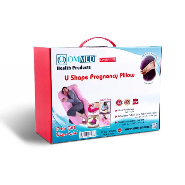 Ommed U Shape Pregnant Pillow W/maternity Belt Pink
