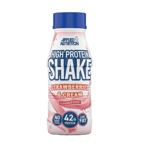 Applied Nutrition High Protein Shake Strawberry &amp;amp; Cream Zero Sugar 42 Protein - high protein shake - Applied Nutrition