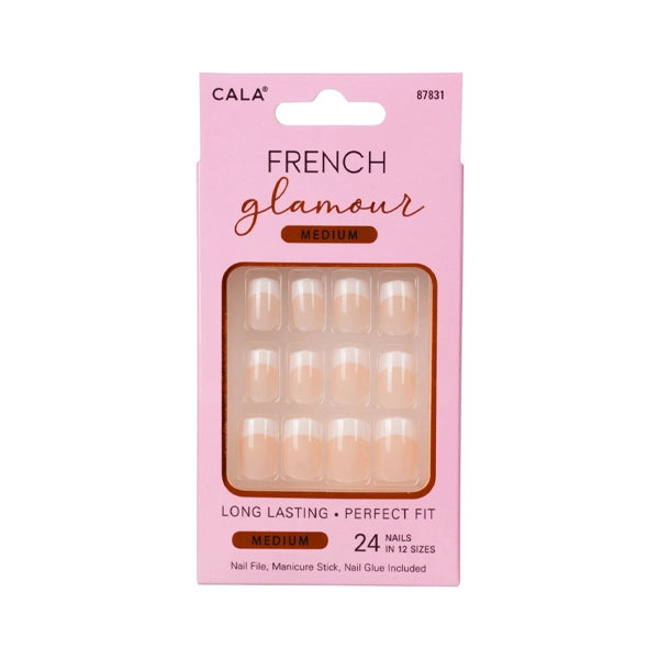 Cala French Glamour Nail Kit Medium 24's 