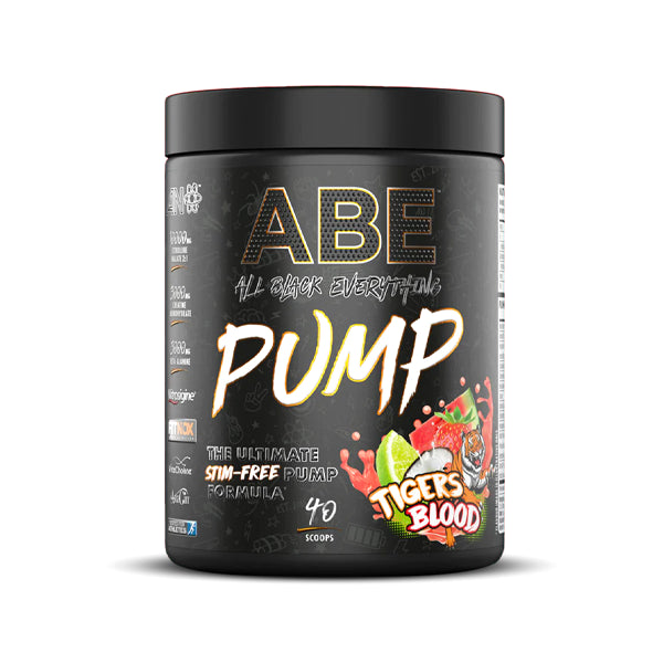 Applied Nutrition Abe Stim Free Pump Tigers Blood 40 Scoops - stim-free pump - Applied Nutrition