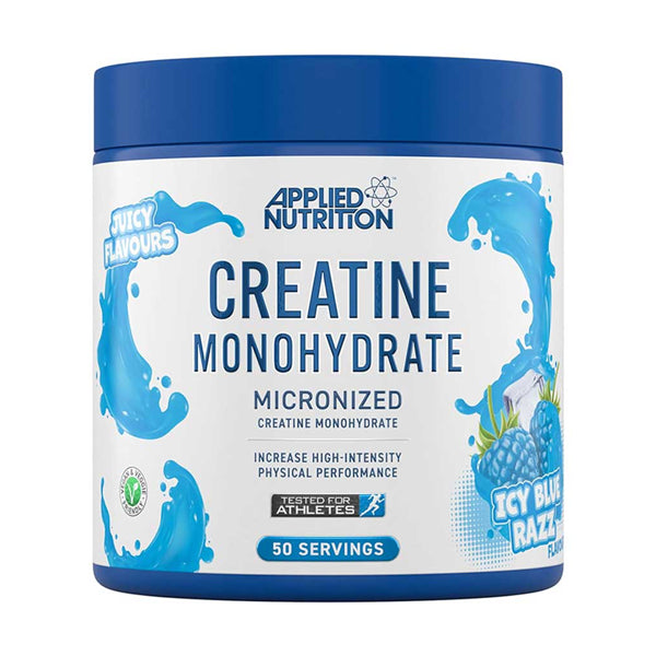 Applied Nutrition Creatine Micronized Monohydrate Icy Blue Razz 50 Servings - Muscle Growth - Applied Nutrition