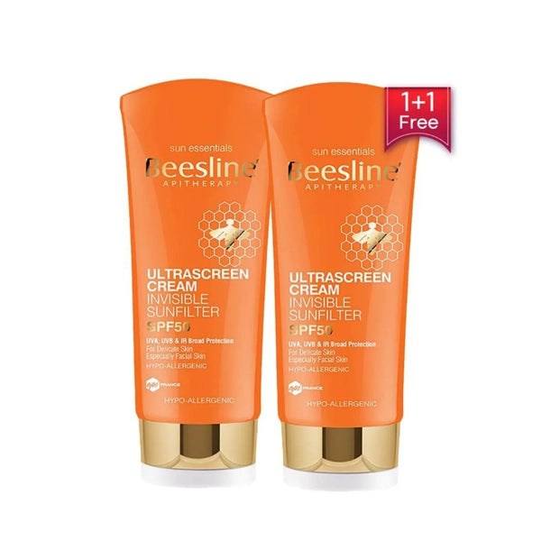 Beesline Ultrascreen Cream Invisible Sun Filter 1+1 Free