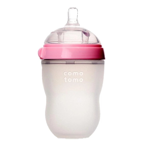 Como Tomo Baby Silicone Bottle 250 Ml Pink&amp;white