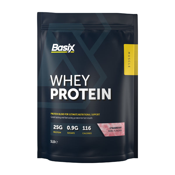 Basix Whey Protein Strawberry Swirl 5 Lbs - Muscle Recovery - Basix