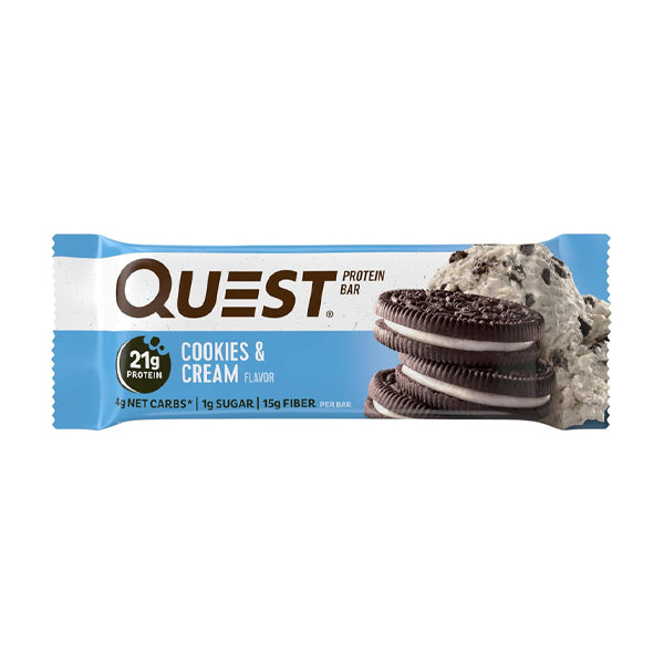 Quest Nutrition Protein Bar Cookies &amp;amp; Cream 60 G - protein - Quest Nutrition