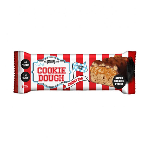 Adonis Protein Bar Cookie Dough Chunky Salted Caramel 55 G - protein bar - adonis