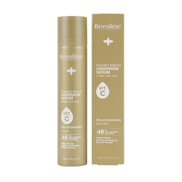 Beesline Radiant Bright Underarm Deo Spray Delays Shaving 150 Ml