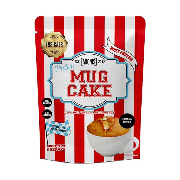 Adonis Protein Mug Cake Whey Protein Banana Bread 400 G - Muscle Recovery - adonis