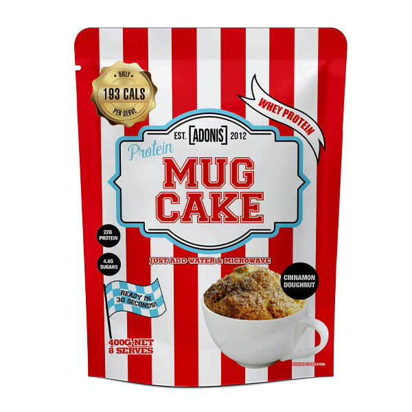 Adonis Protein Mug Cake Whey Protein Cinnamon Doughnut 400 G - High Protein - adonis