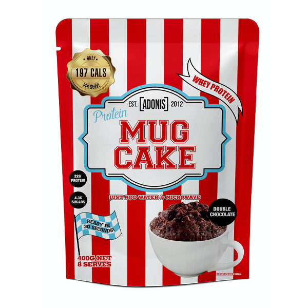 Adonis Protein Mug Cake Whey Protein Double Chocolate 400 G - nutritious - adonis