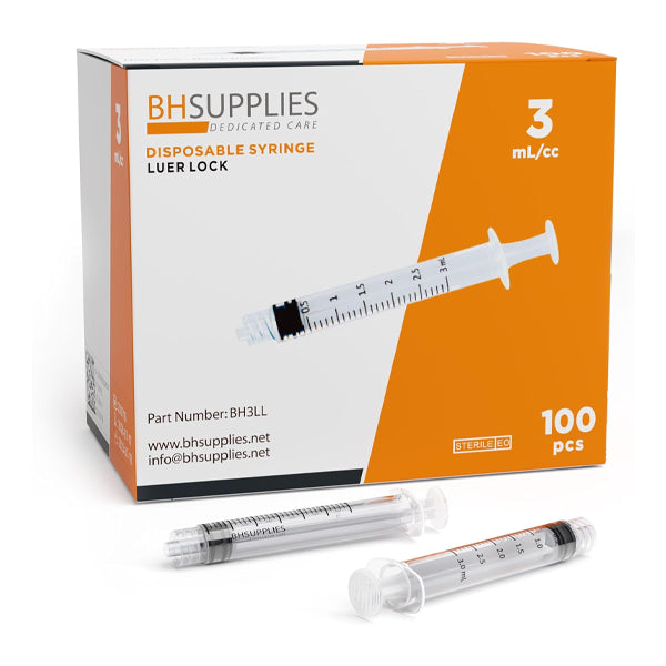 Sterile Disposable Syringe 3 Ml 100 Pcs