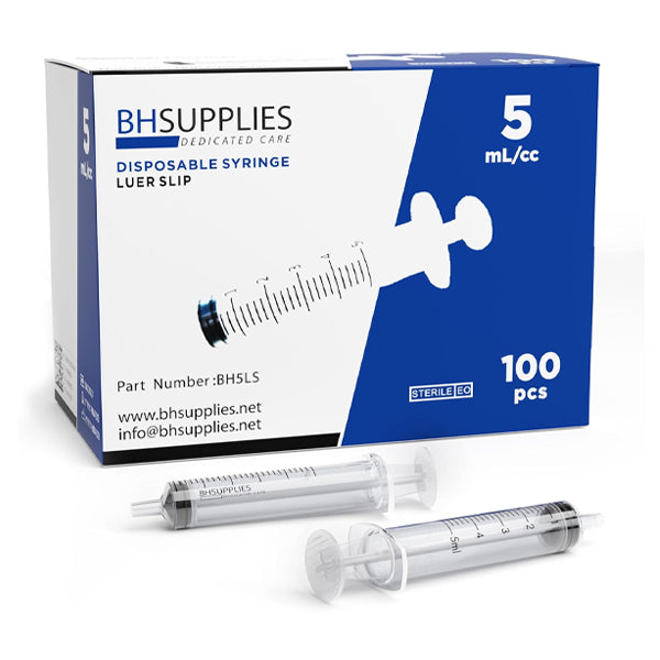 Sterile Disposable Syringe 5 Ml 100 Pcs