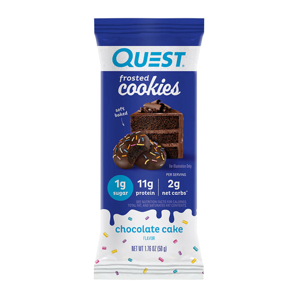 Quest Nutrition Protein Frosted Cookie Chocolate Cake 1.76 Oz - high protein snack - Quest Nutrition