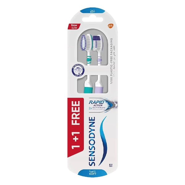 Sensodyne Rapid Action Soft Toothbrush (1+1) Offer Pack