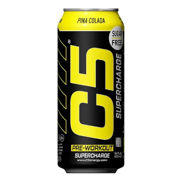 C5 Pre-workout Supercharge 473ml Pina Colada Sugar Free - Energy Boost - C5