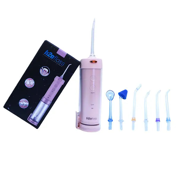h2o floss water flosser cordless chargable mini pink - water flosser - h2ofloss