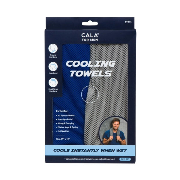Cala Cooling Towel 2pcs Blue/grey