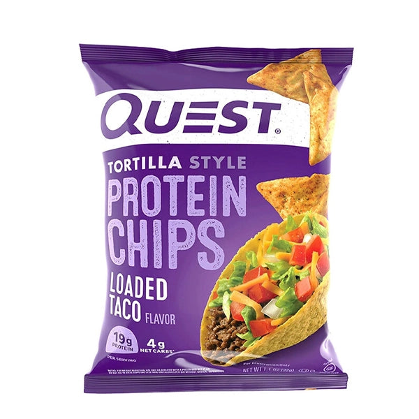 Quest Nutrition Protein Tortilla Chips Loaded Taco 32gm - High Protein - Quest Nutrition