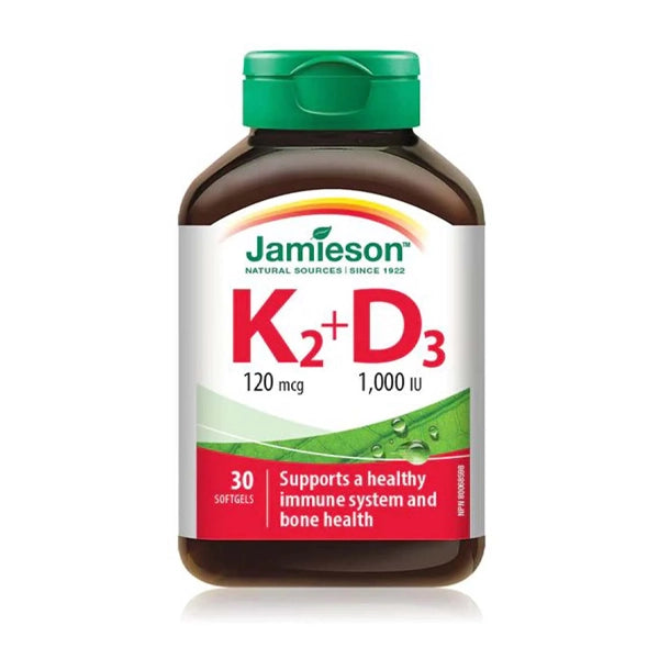Jamieson Vitamin K2 120mcg+d3 1000iu Softgels 30's