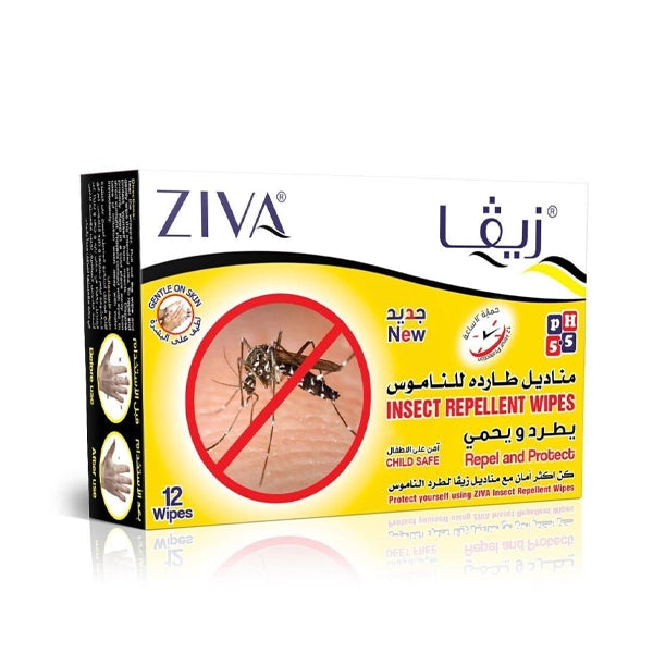 Ziva Insect Repellant Wipes 12 Sachets
