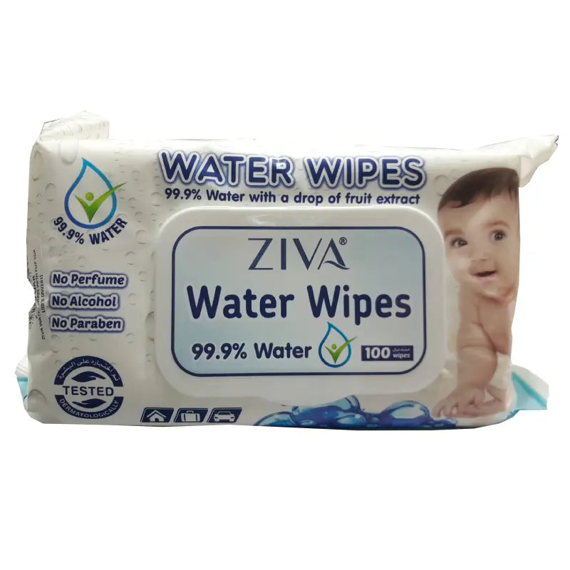 Ziva Water Wipes With Flip Top 100 Pcs