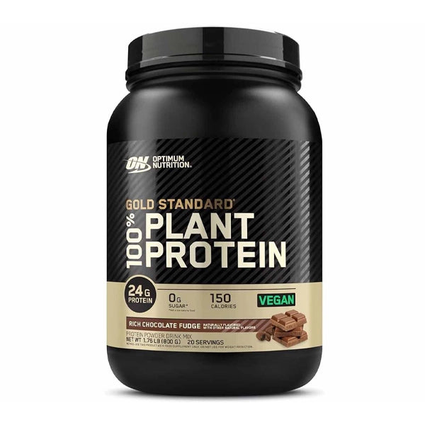 Optimum Nutrition Gold Standard 100%plant Protein Rich Choco Fudge 1.76 Lbs - protein isolate - Optimum Nutrition