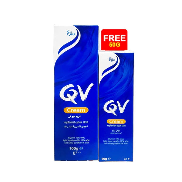 Qv Cream Combo Box-qv Cream 100g+qv Cream 50g Free