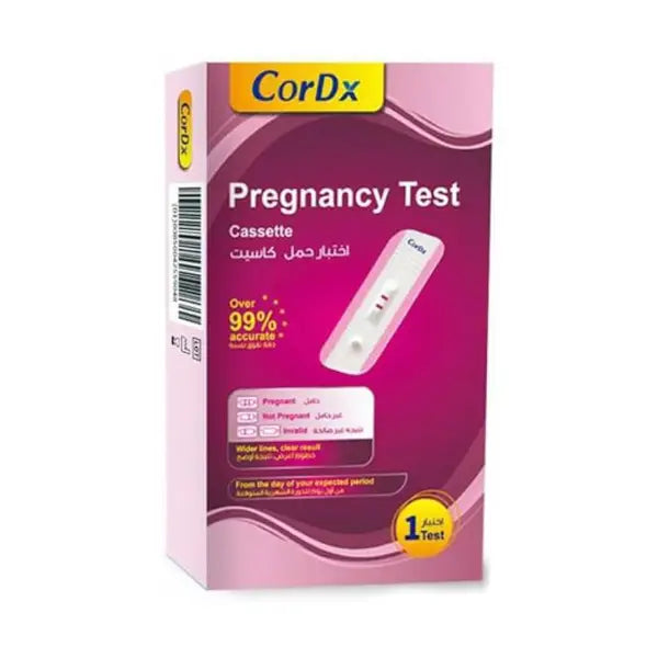 CorDx pregnancy test cassette 1's