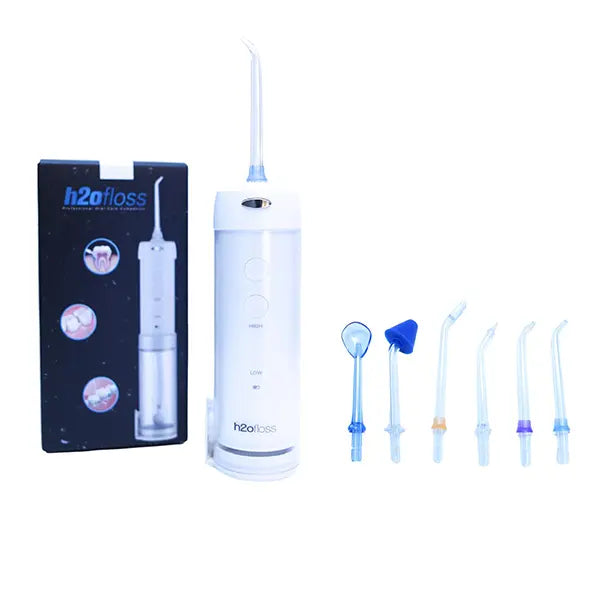 H2ofloss Water Flosser Cordless Chargable Mini-hf-10 (white)