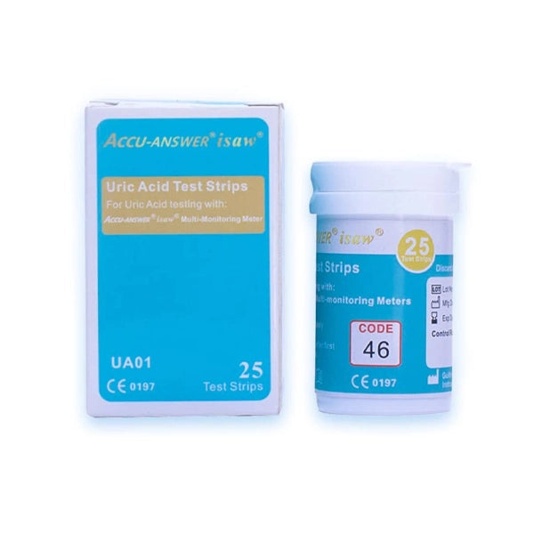 Accuanswer Uric Acid Test Strips 25's