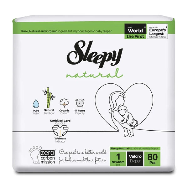 Sleepy Natural Diapers No. 1 80's (63742)