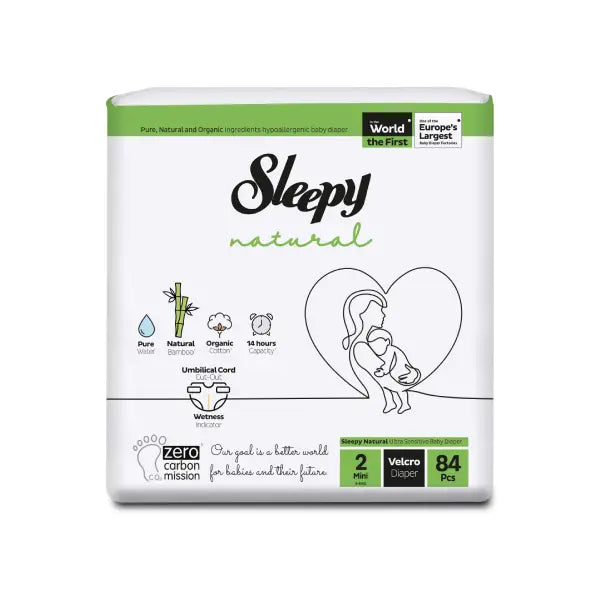 Sleepy Natural Diapers No. 2 84's (63759)