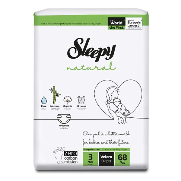 Sleepy Natural Diapers No. 3 68's (15805)