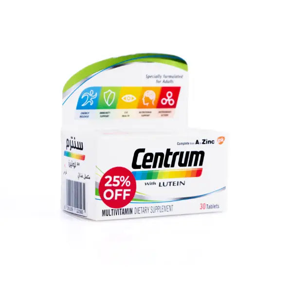 Centrum Lutein Tab 30's 25% Off