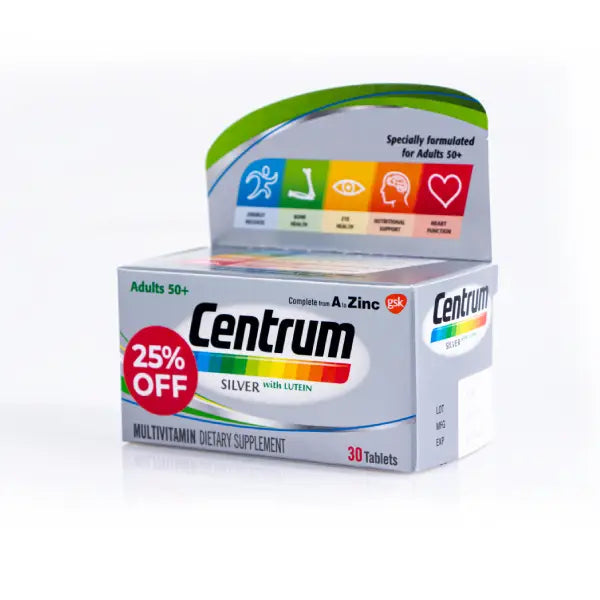 Centrum Silver With Lutein Tab 30's 25% Off