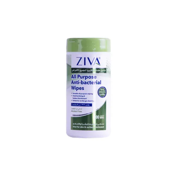 Ziva All Purpose Anti-bacterial Wipes 100 Sheets